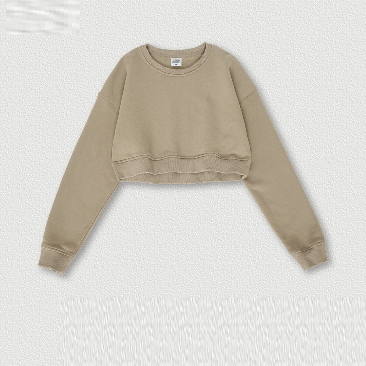 Washed Worn Frayed Round Neck Sweater