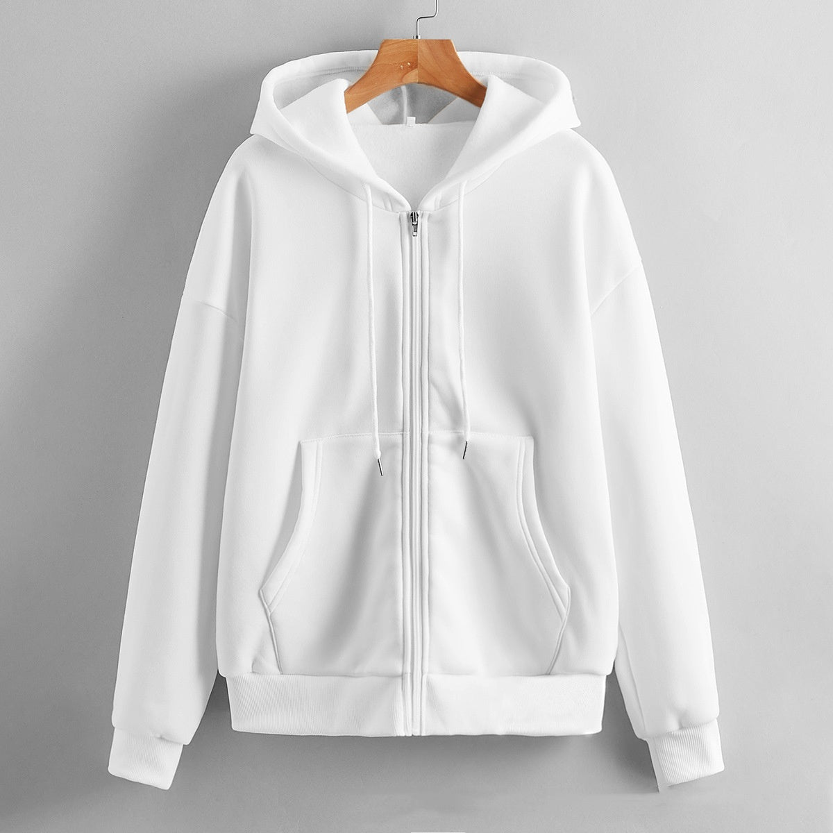 Women's Hooded Padded Zipper Coat Cozy Loose Winter Jacket
