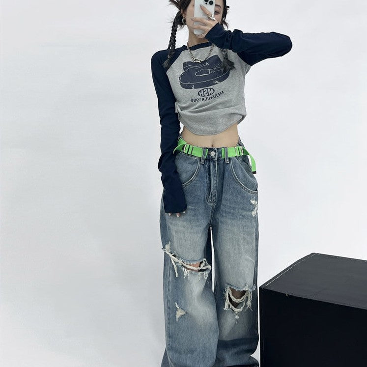Colorful Sweet & Spicy Crop Sweatshirt