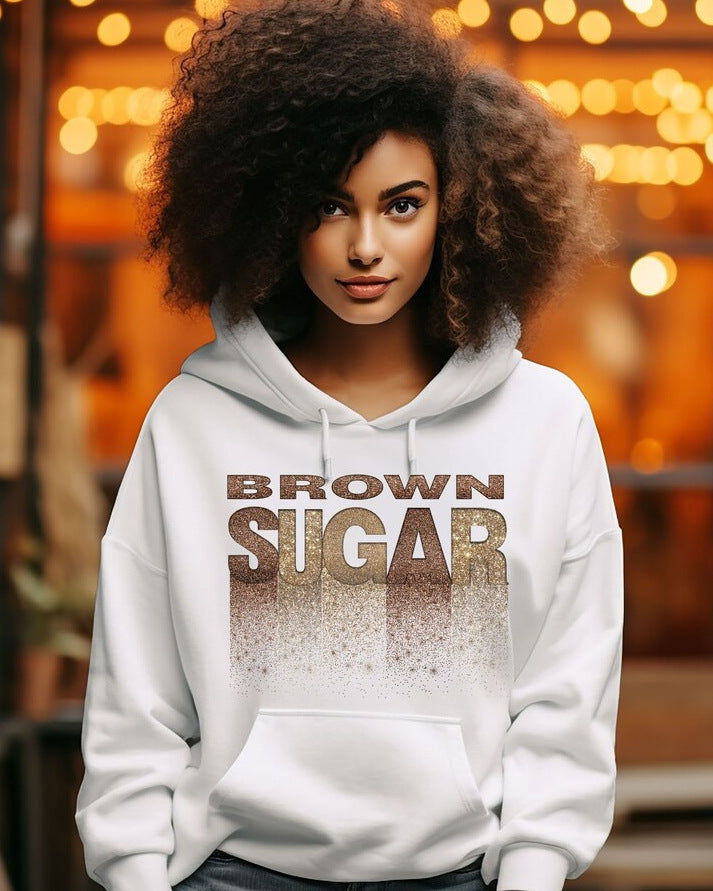 Girls Cute Printed Hooded Sweater Cozy Fall Winter Pullover