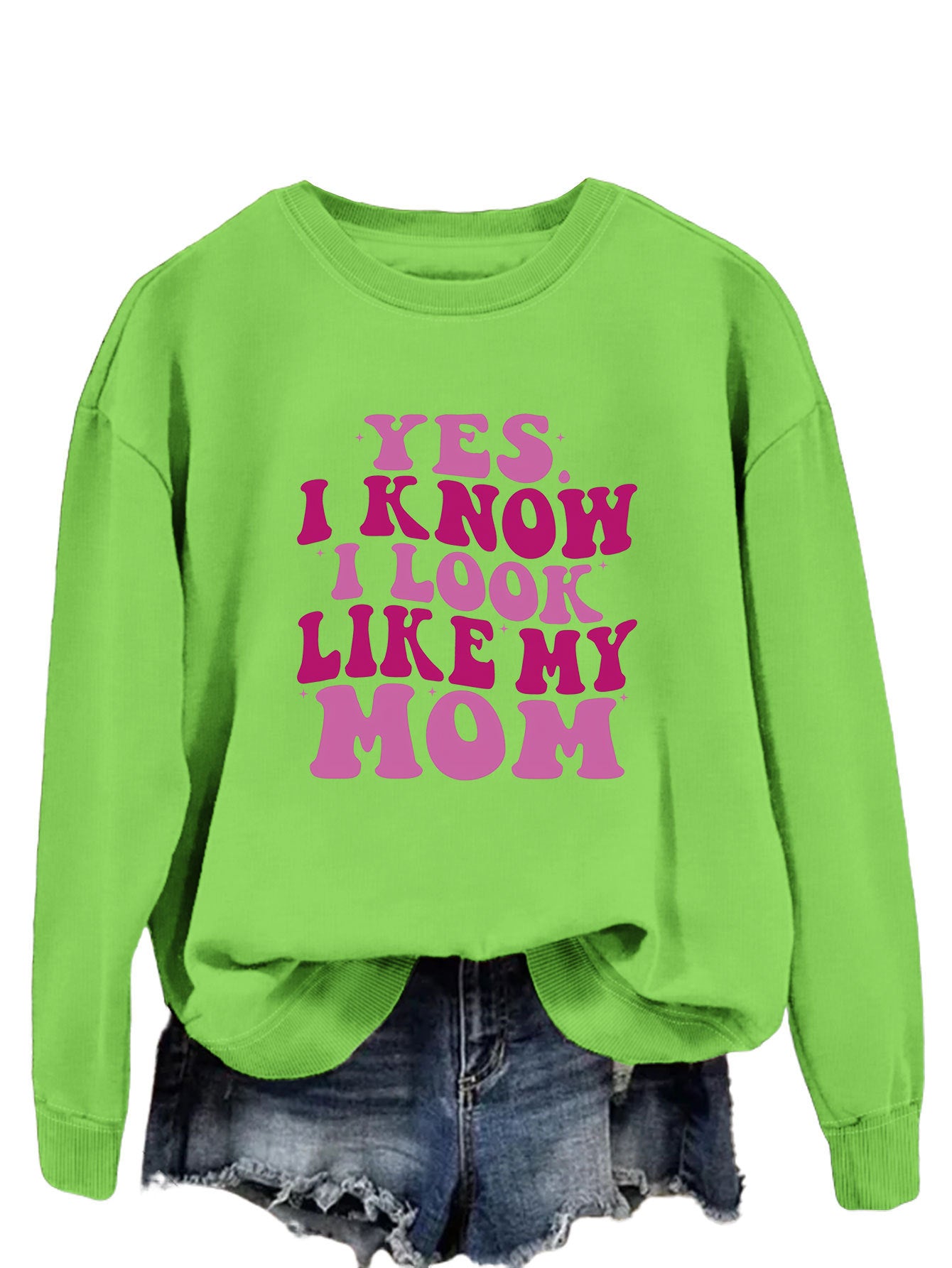 Funny Mom Print Plus Size Sweater - Cozy & Stylish