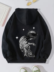 Cozy Jesus Letter Print Brushed Hoodie for Women