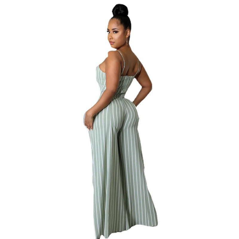 Elegant High-Waisted Milk Silk Commuter Jumpsuit