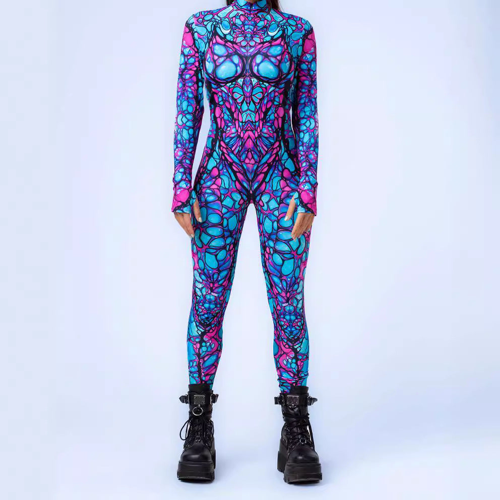 3D Digital Print Cosplay Romper & Performance Tights