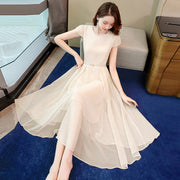 Womens Elegant French-style Chiffon Dress