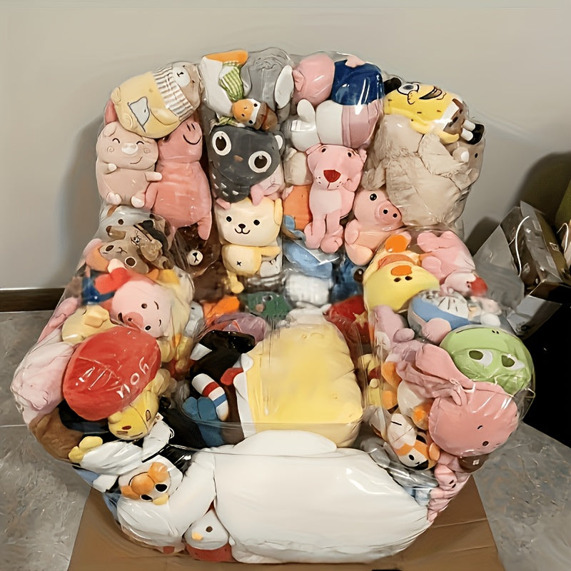Large Capacity Transparent Plush Storage Sofa