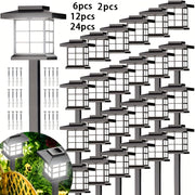 24/12/6 Solar Outdoor Lights, 600mA Solar Path Lights, 10 Hours Long-lasting LED Landscape Lighting Outdoor Solar Path Lights, Solar Garden Lights, Outdoor Waterproof Solar Path Lights, Suitable fo...