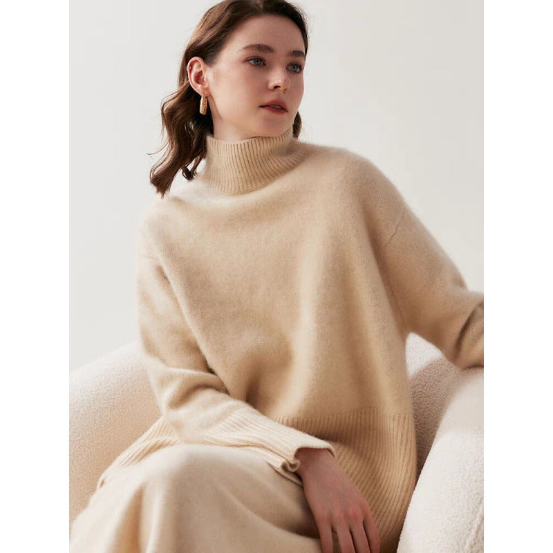 Women's Turtleneck Sweater Loose-fitting Comfortable Sweater
