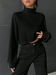 Stylish Casual Long-sleeve Solid-color Stand-up Collar