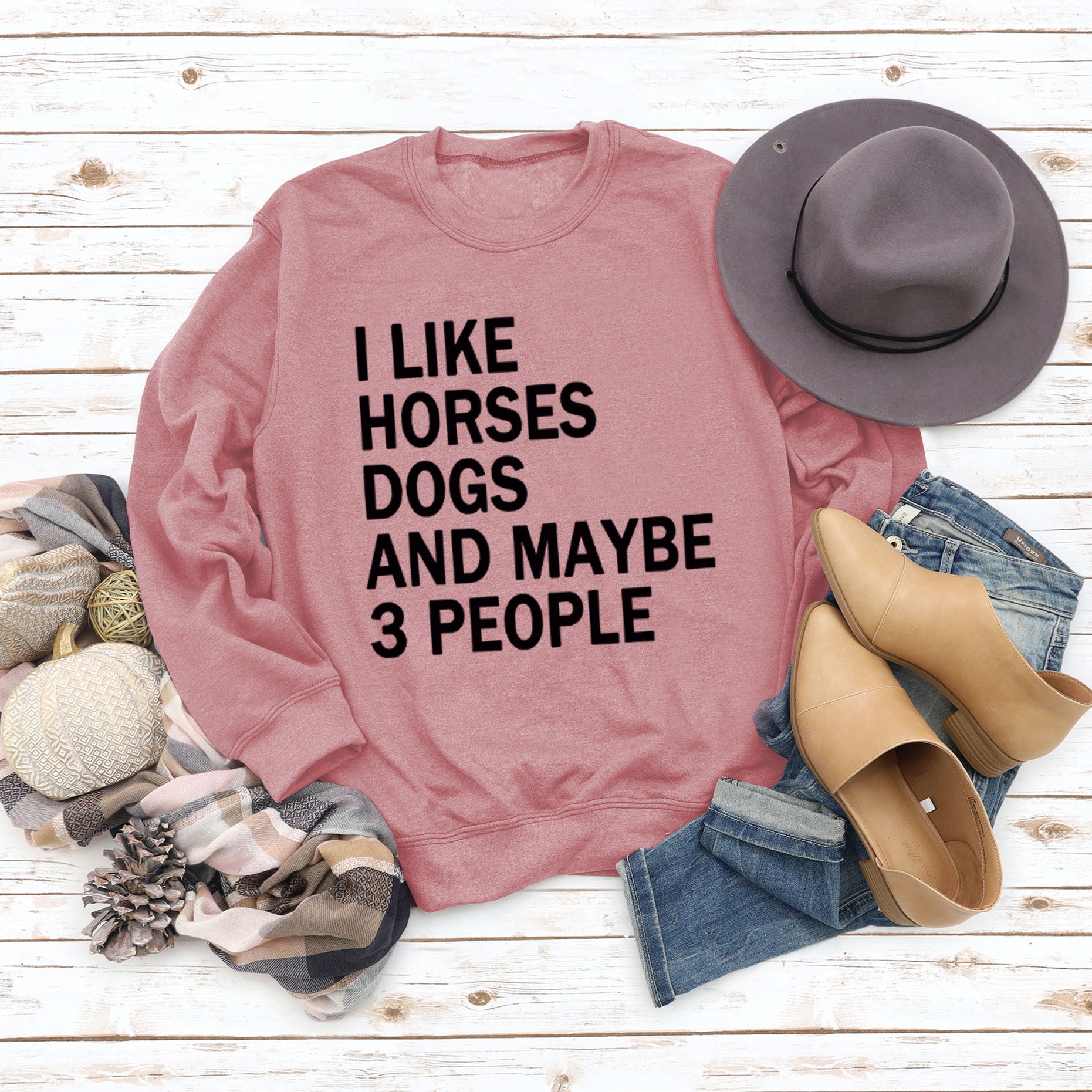 Women's Round Neck Fashionable Letter Loose Printed Sweater