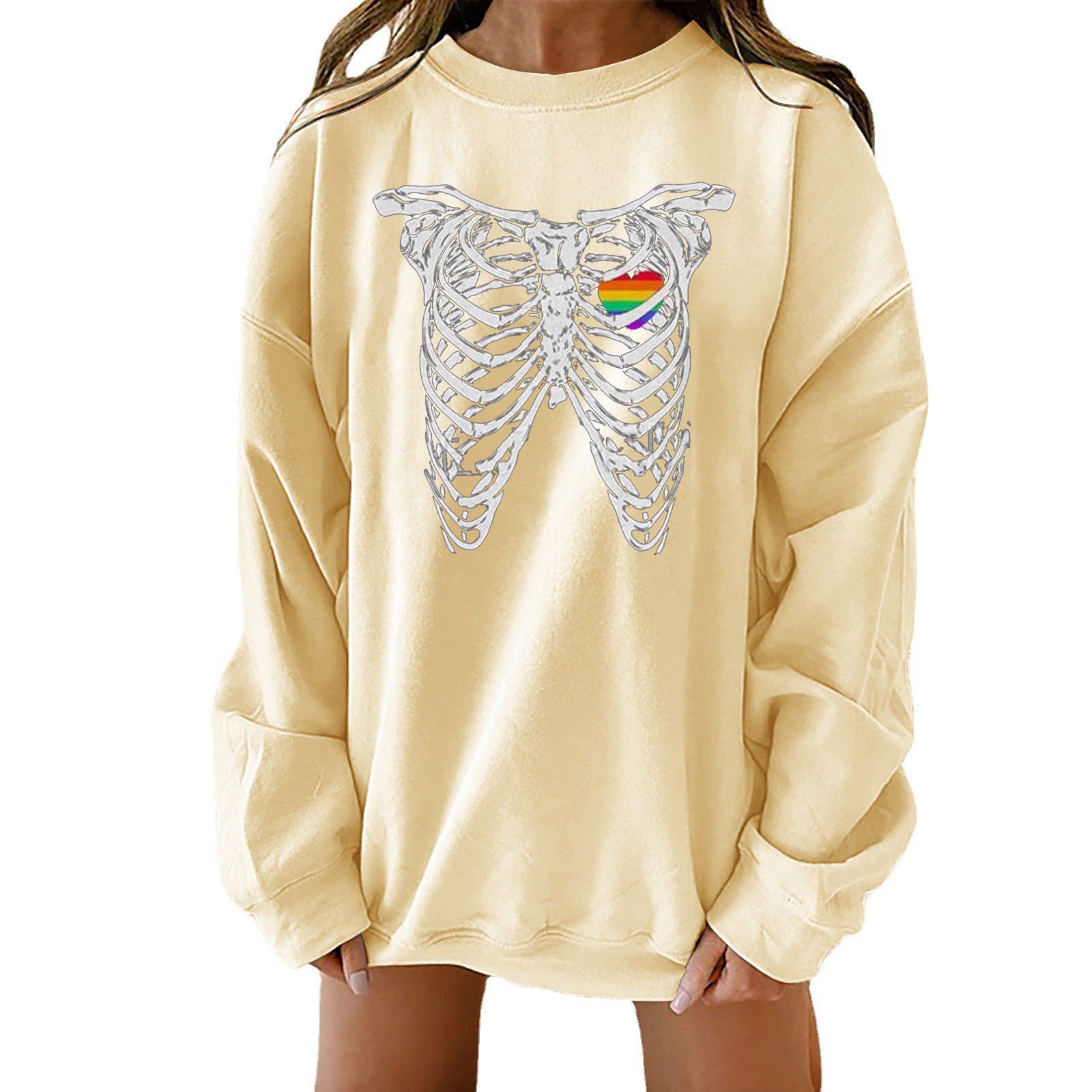 Halloween Graphic Loose Fit Crewneck Sweatshirt