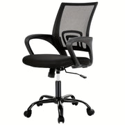 Ergonomic Mesh Office Chair with Lumbar Support, Padded Seat and 5‑Wheel Base