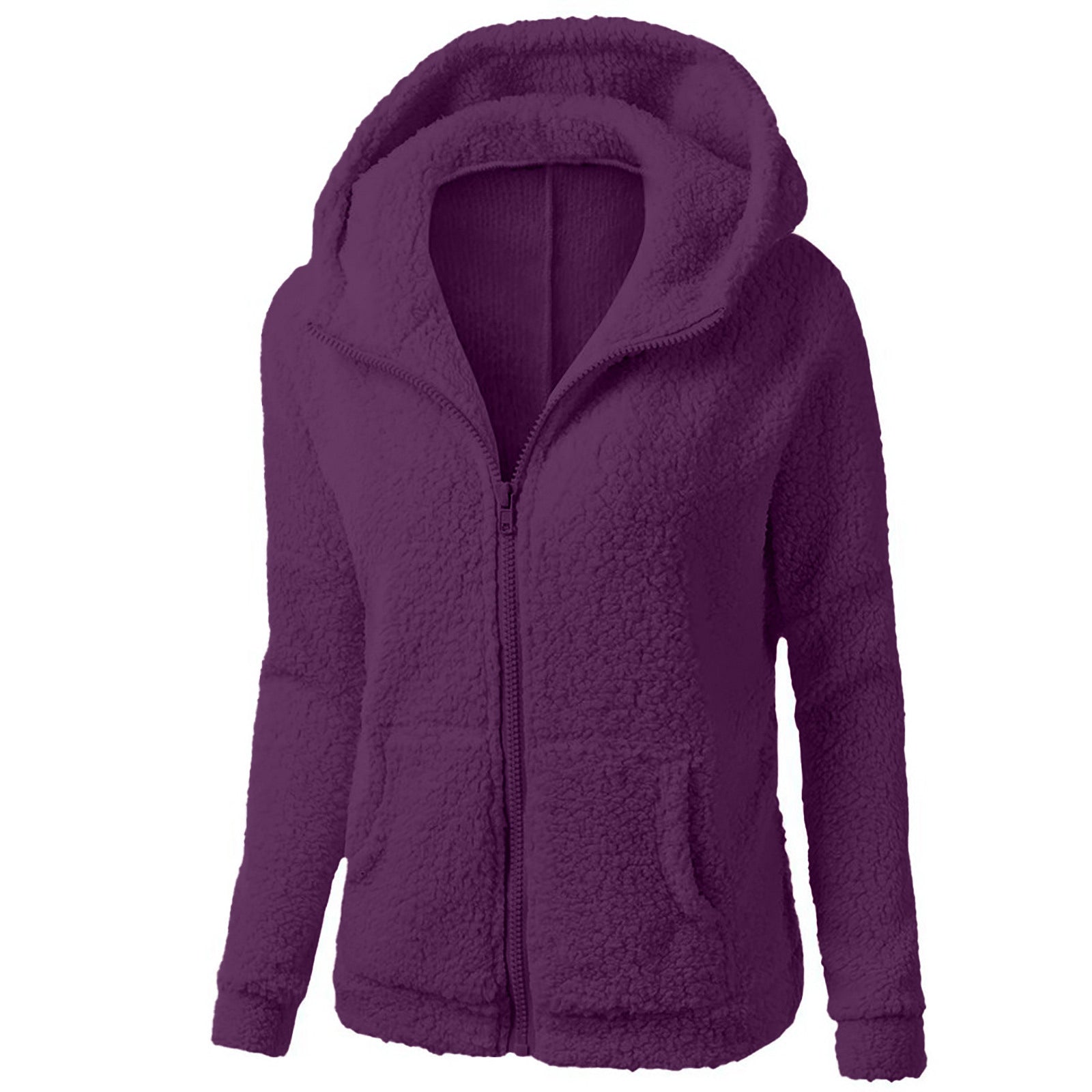 Women's Cozy Zipper Hooded Fleece Sweater