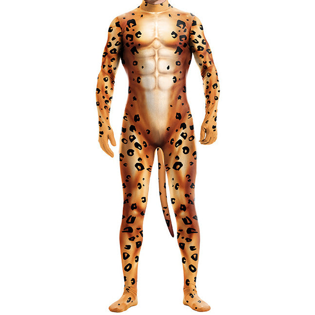 3D Printed Animal Couple Performance One-piece Tights