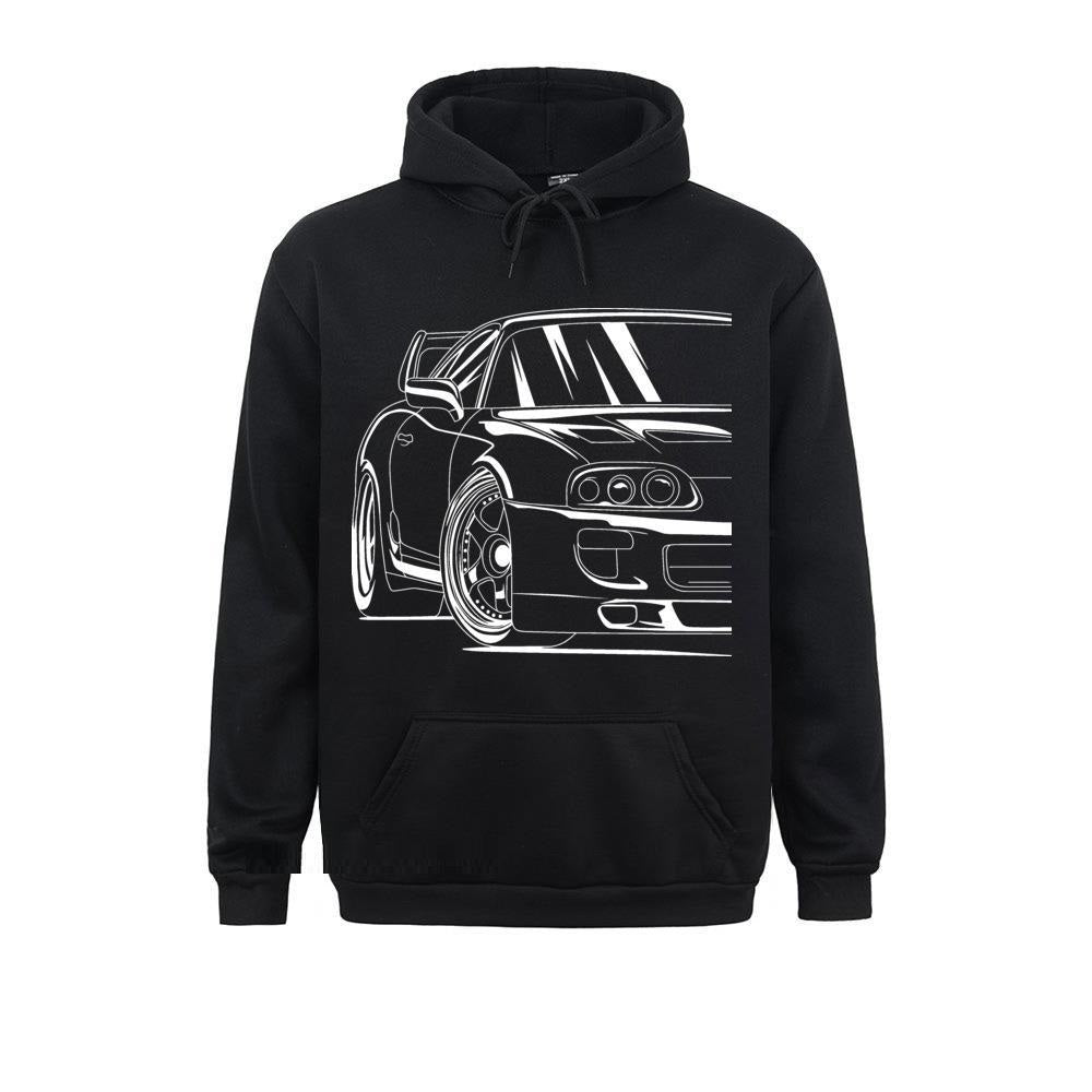 2JZ JDM Car Hoodie - Casual Automotive Pullover Sweatshirt