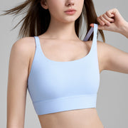 Fixed Double‑Strap Yoga Sports Bra – Medium Cup, 4 Colors