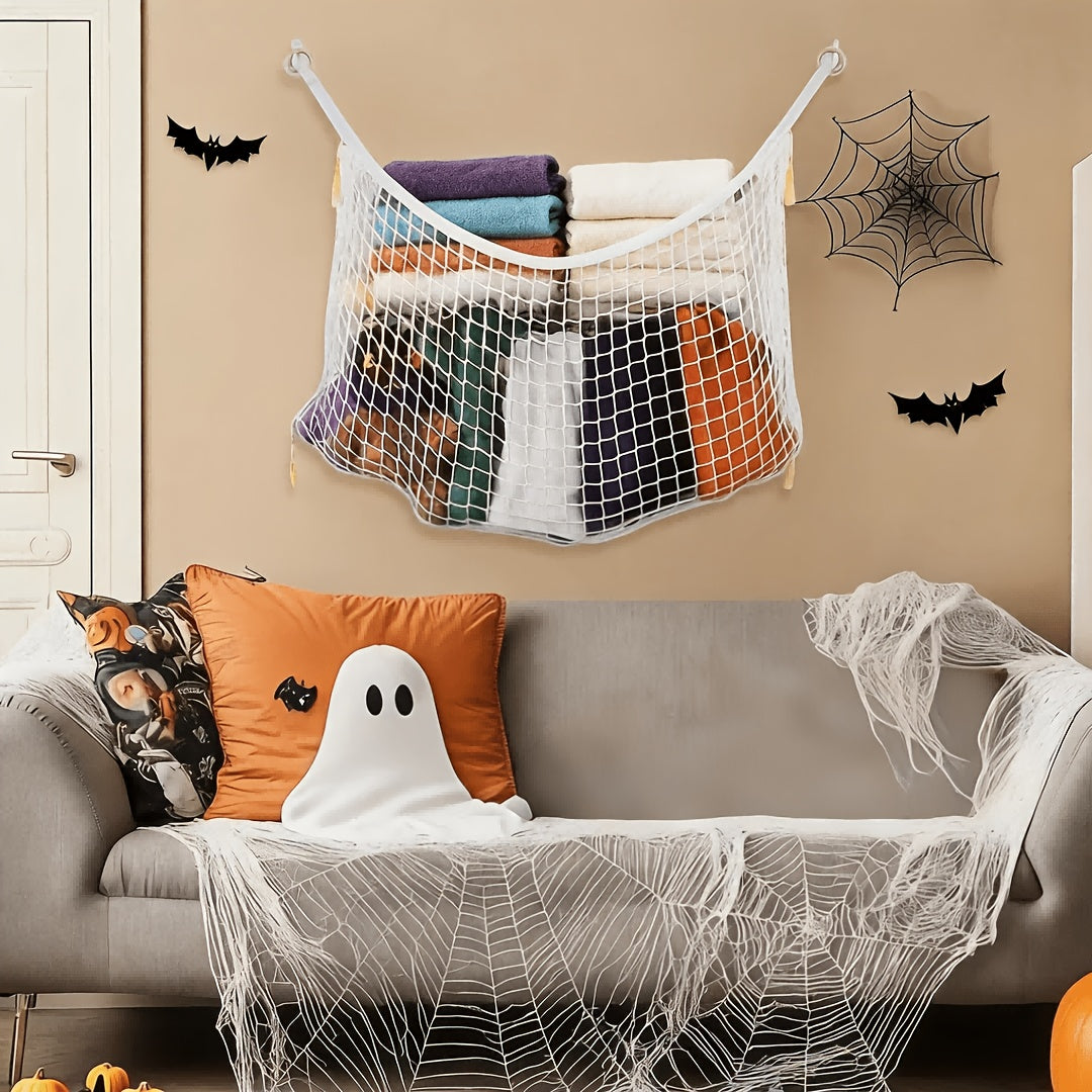 Cuddly Animal Corner Hanging Organizer Hammock Storage Net for Bedroom and Home Décor