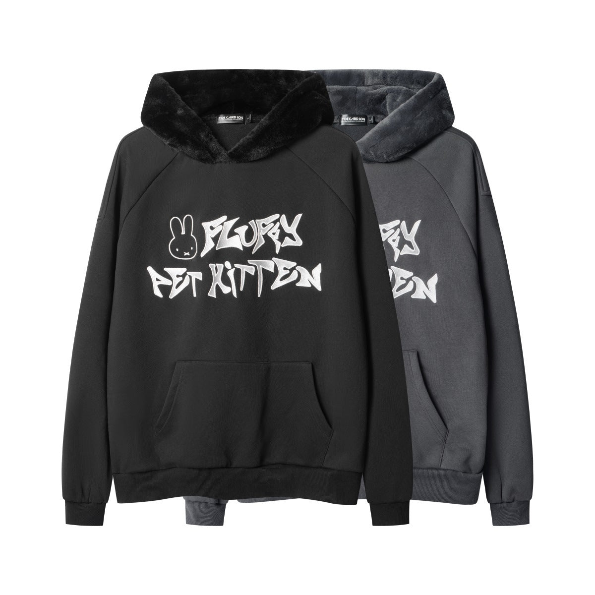 Plush Contrast Thermal Hooded Sweatshirt