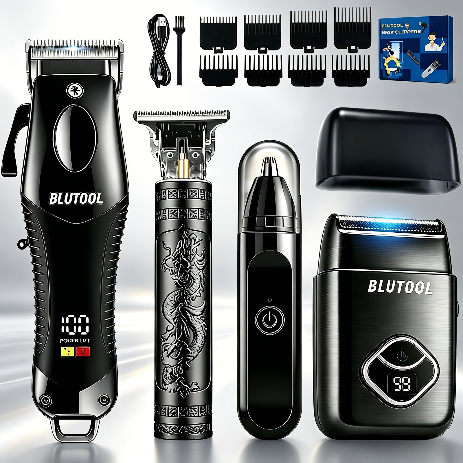 4-in-1 Cordless Rechargeable Hair Cutting & Grooming Kit