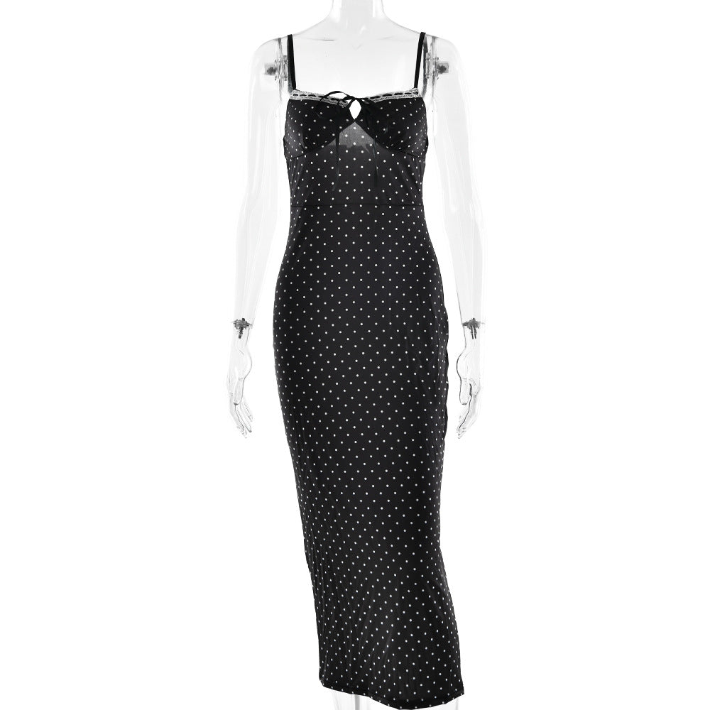 Fashionable and Sexy Polka-dot Sheath Dress