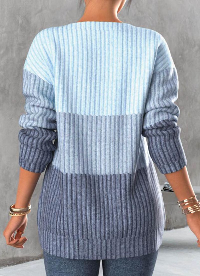 Color-Block Stand Collar Zip Sweatshirt