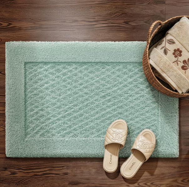 Pure Cotton Thickened Bathroom Absorbent Floor Mat Foot Mat Carpet Home Use Non-slip Foot Mat