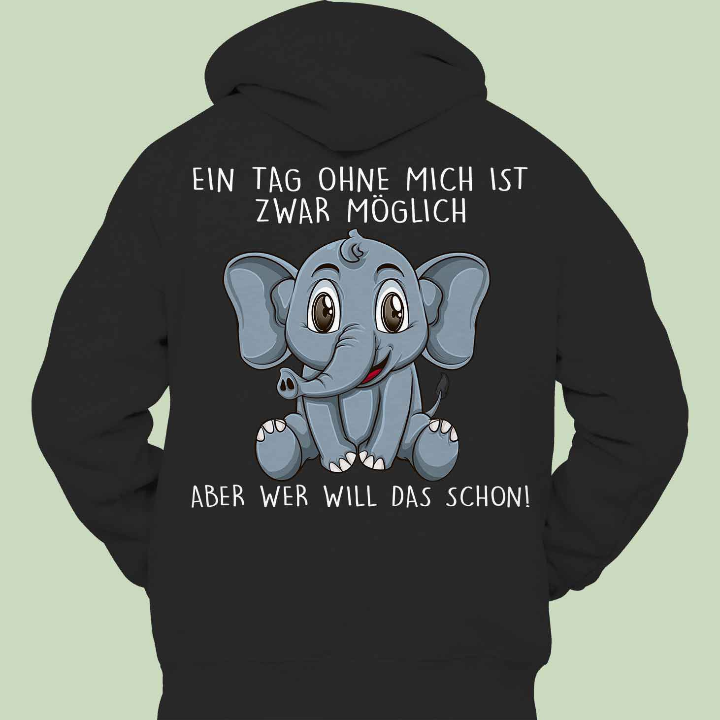 Korean Loose Hoodie Elephant Print Long Sleeve Loose Style