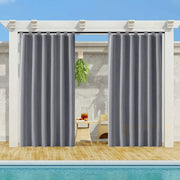 Gray Smooth 50 In. W X 108 In. L Other Blackout Outdoor Light Filtering Curtain (single Panel), Silencer Clip