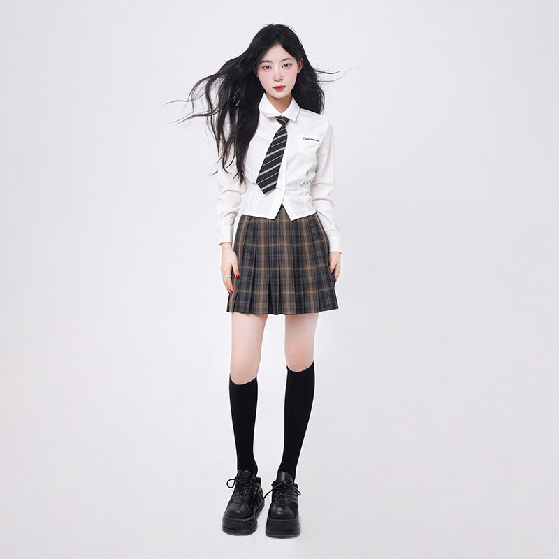 Women's Long-sleeved Shirt Slim Fit Waist