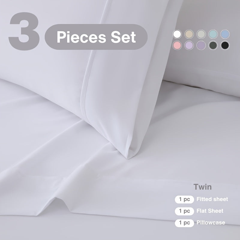 3/4pcs 18 Inch Extra Deep Pocket Bed Sheets Sets, Fits Deep Mattress, Breathable & Cooling Bed Sheets, Hotel Luxury Bed Sheet Set