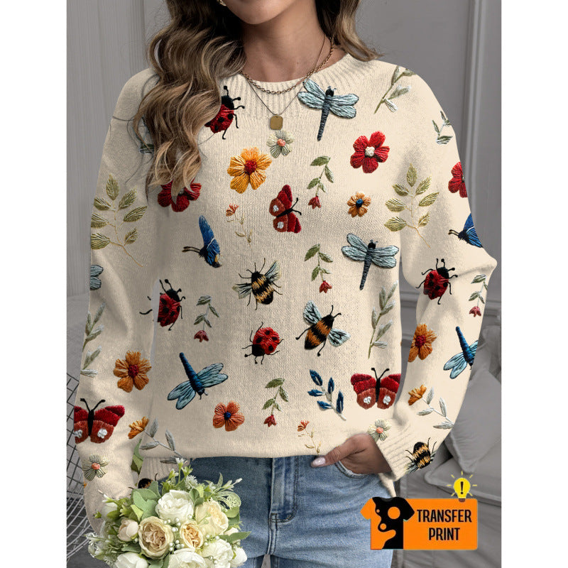Plus Size Tie-Dye Autumn Sweater for Women