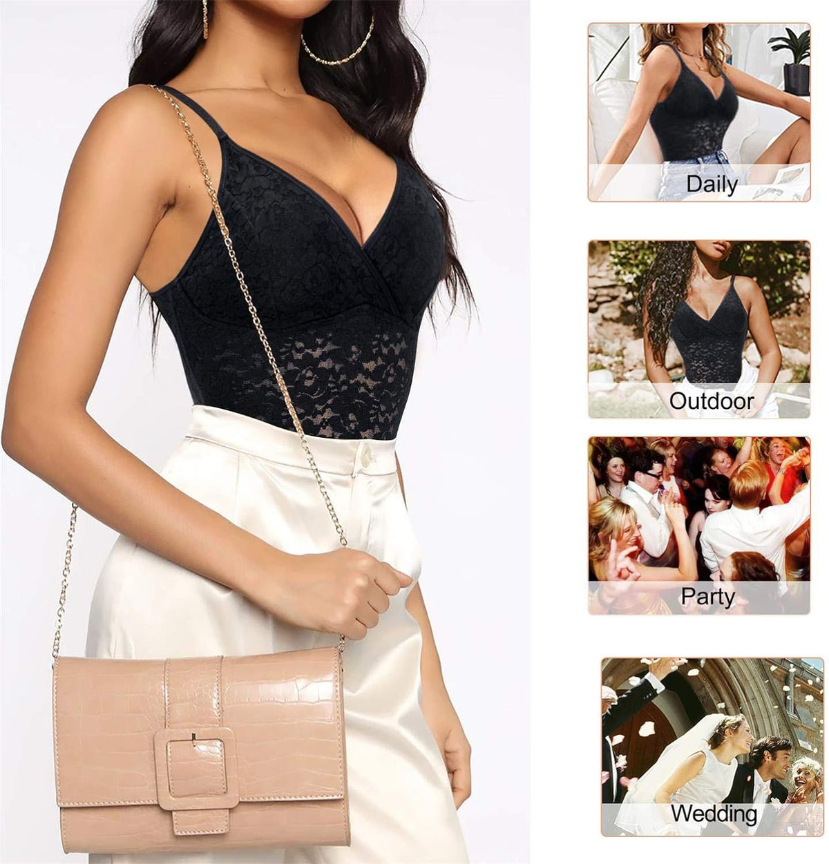 Lace Back Body-Shaping Corset & Shaping Camisole