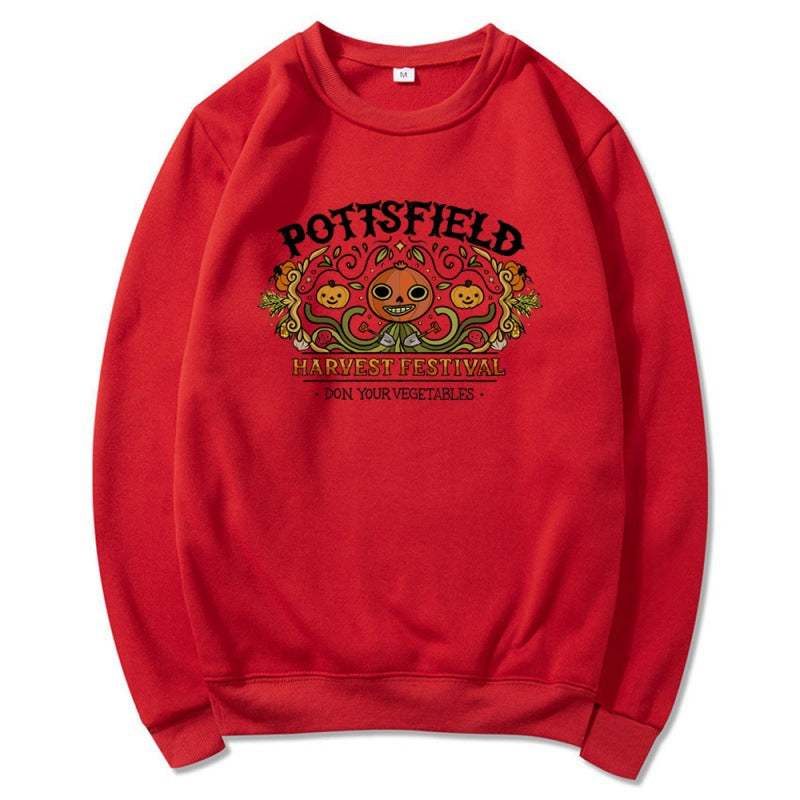 Women's Halloween Pumpkin Print Pullover Sweatshirt