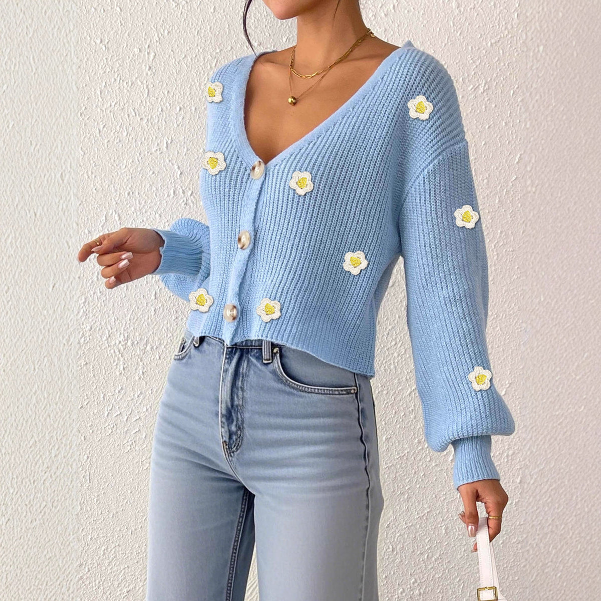 Womens Loose-fitting Long-sleeve Sweater