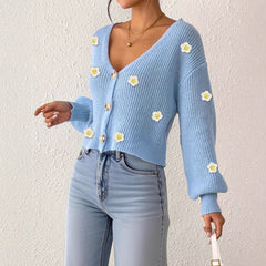 Womens Loose-fitting Long-sleeve Sweater