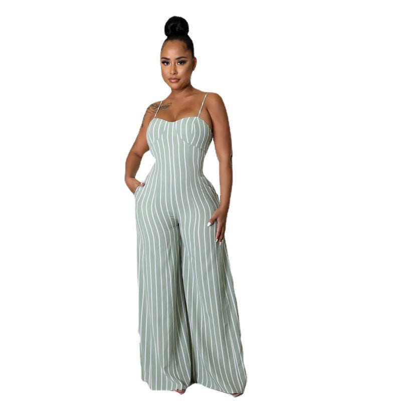 Elegant High-Waisted Milk Silk Commuter Jumpsuit