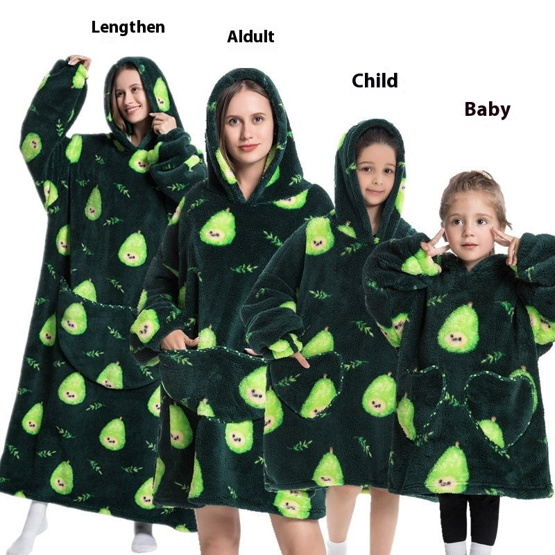 Cozy Oversized Thickened Hooded Blanket Sweatshirt