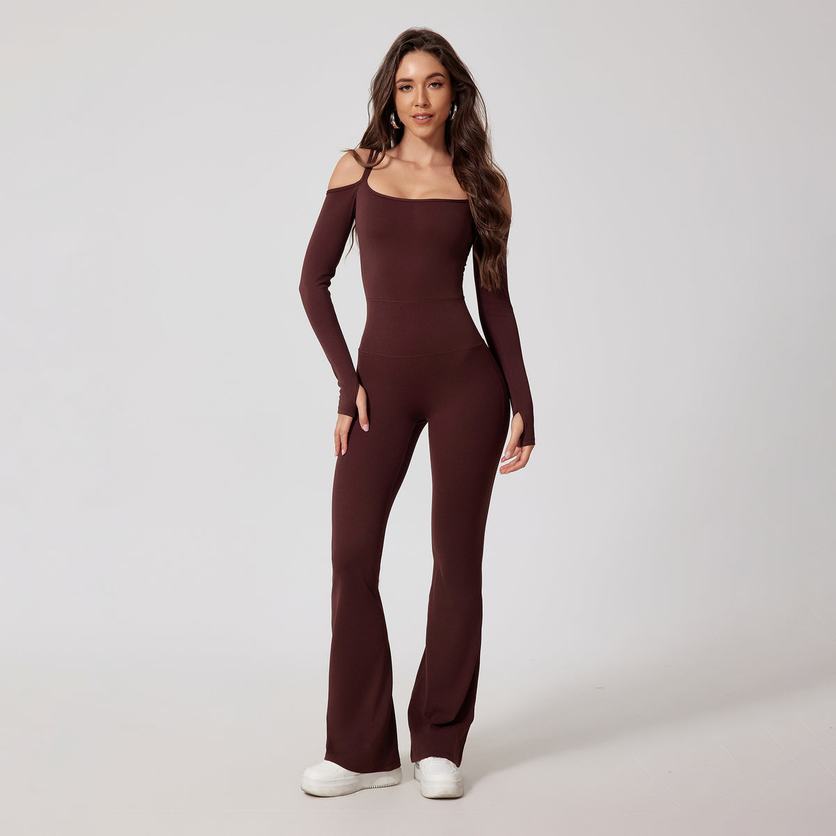 Women's Shoulder Strap Integrated Bell-bottom Pants