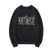 Korean Style Printed Loose Unisex Crewneck Hoodie