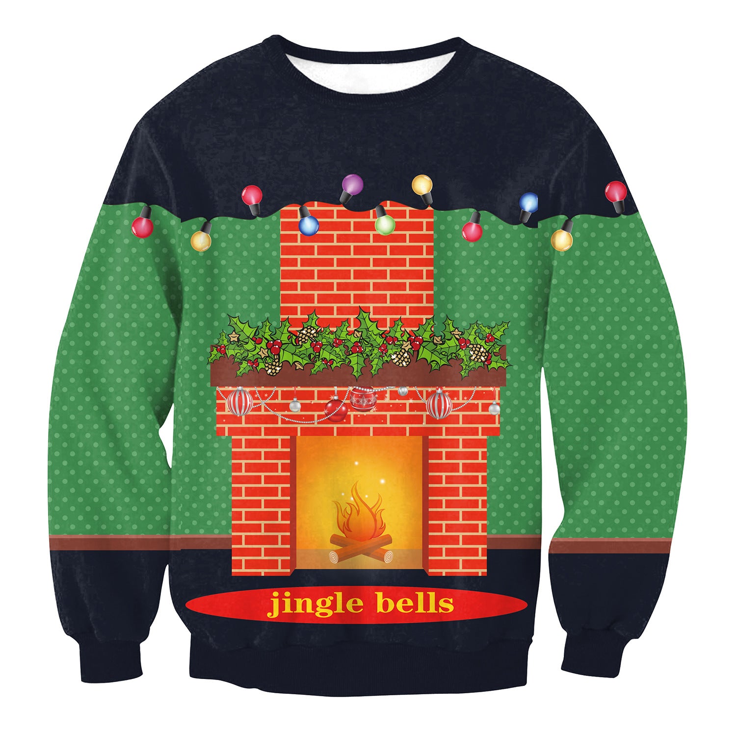 Festive Santa Elk Christmas Sweatshirt for Women