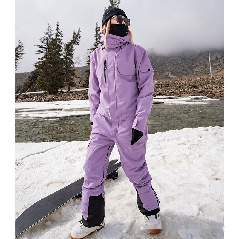 Waterproof Winter Warm One-Piece Ski Suit