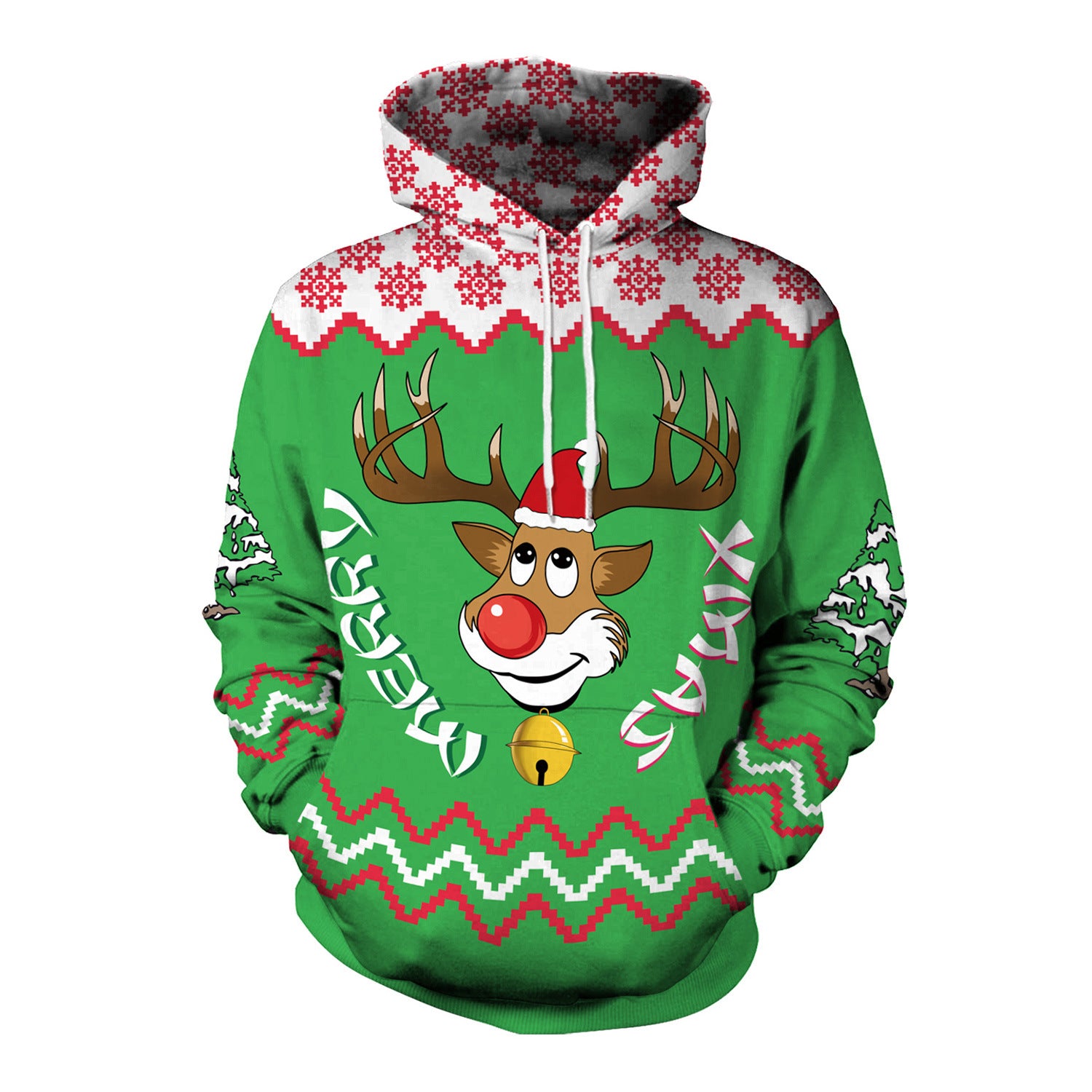 Festive Christmas Hooded Sweater Dress for Women