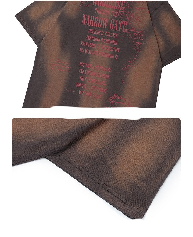 Retro Spray Color Short-Sleeve Graphic Tee