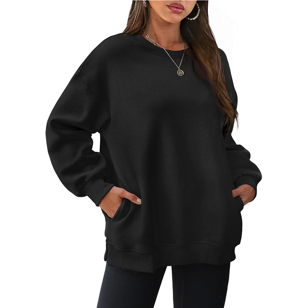 Women's Long Sleeve Sports Pullover with Pocket