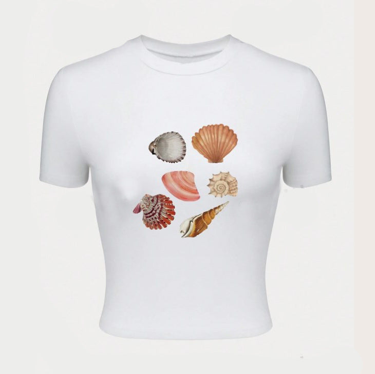 Chic Letter Print Short-Sleeve Women's T-Shirt