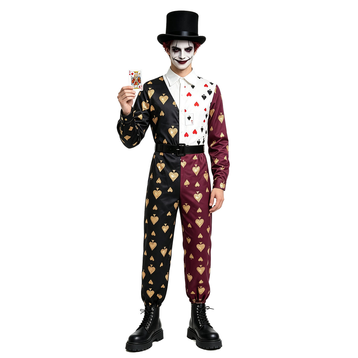 Dark Circus Playing Card Clown Costume