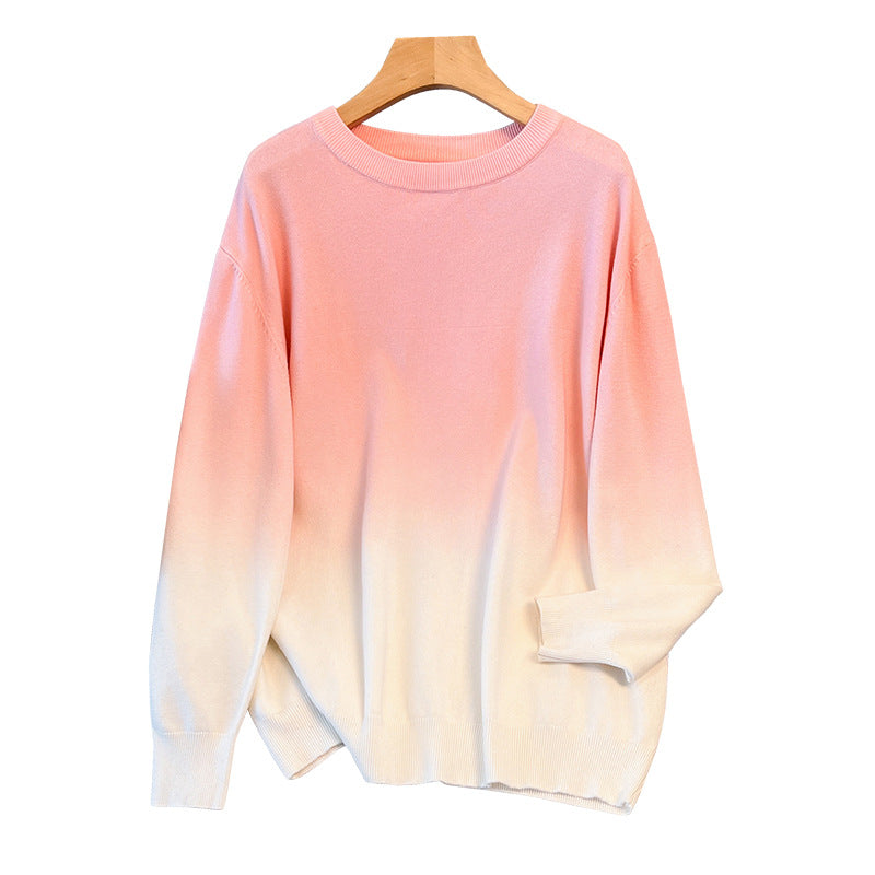 Loose Round Neck Pullover Plus Size Sweaters