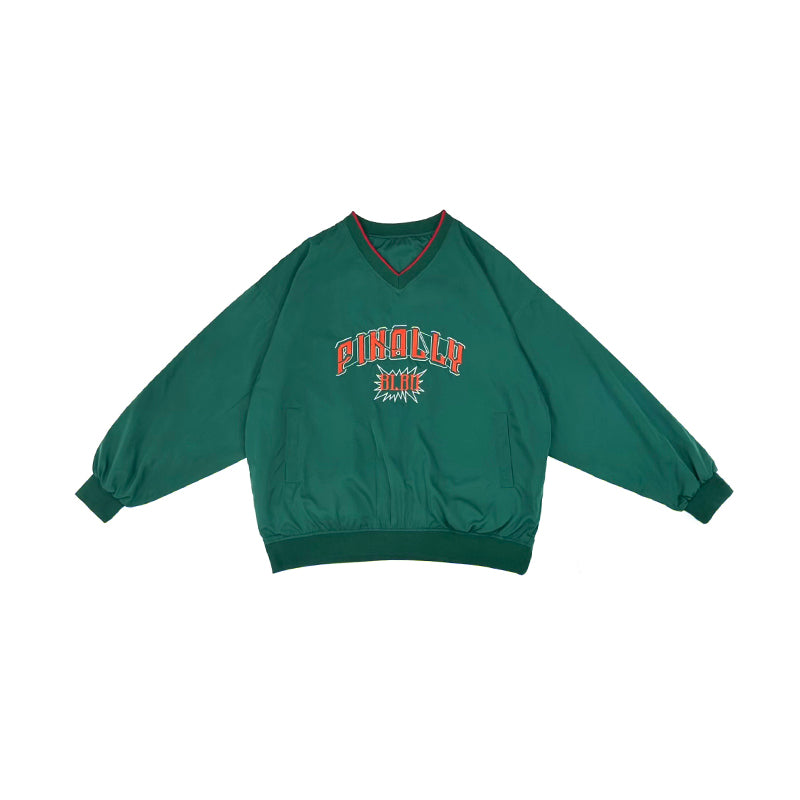 Women's Letter Embroidered V-Neck Pullover Streetwear Hoodie