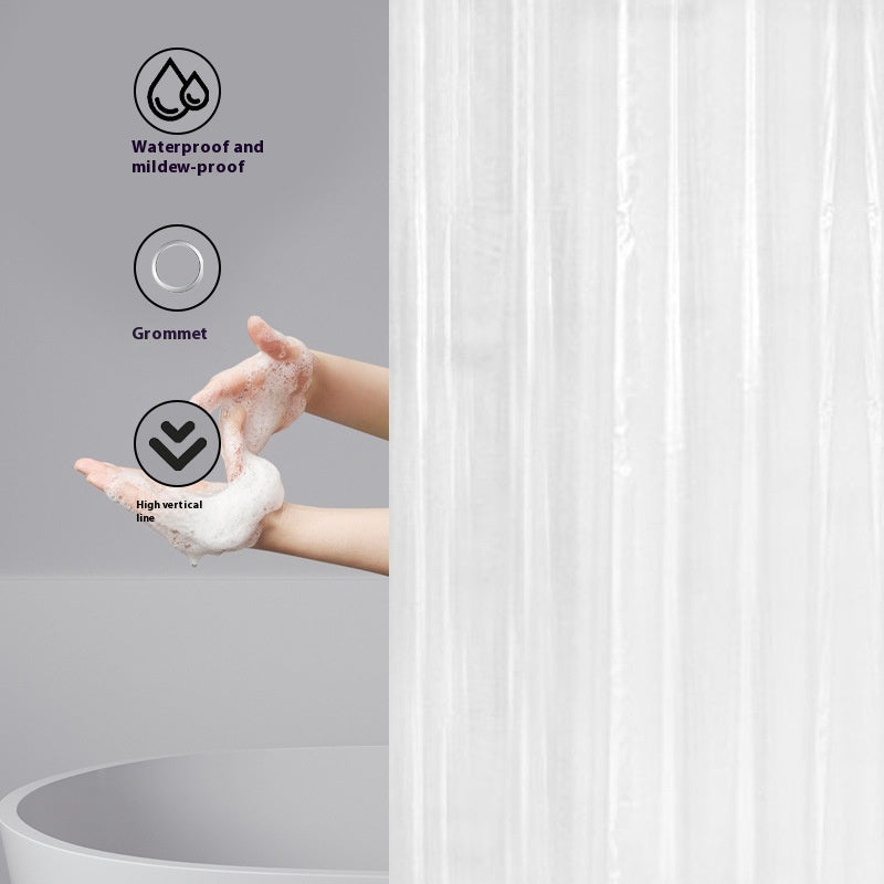 Transparent Bath Curtain Evapeva Waterproof and Mildew-proof Bathroom Shower Room Partition Curtain