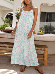 Sweet Light Blue Polyester Women's Jumpsuit